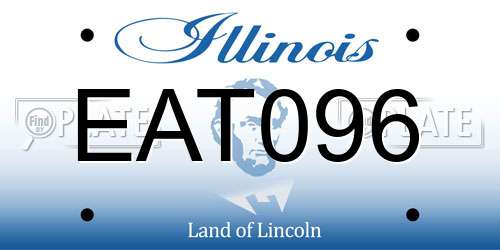 EAT096 Illinois License Plate