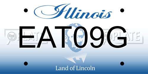 EAT09G Illinois License Plate