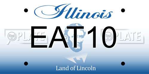EAT10 Illinois License Plate