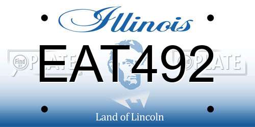 EAT492 Illinois License Plate