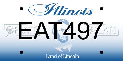 EAT497 Illinois License Plate