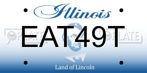 EAT49T Illinois License Plate