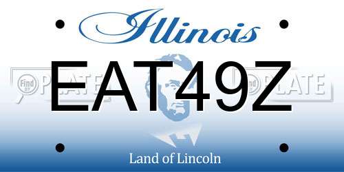 EAT49Z Illinois License Plate