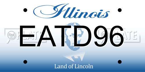 EATD96 Illinois License Plate