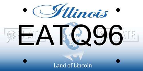 EATQ96 Illinois License Plate