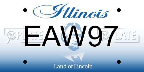 EAW97 Illinois License Plate