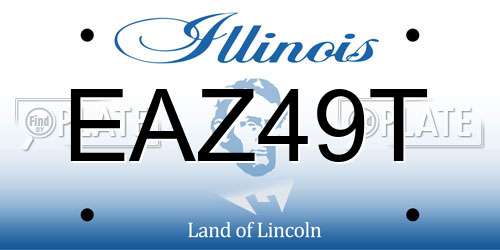 EAZ49T Illinois License Plate