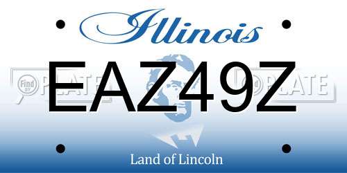 EAZ49Z Illinois License Plate