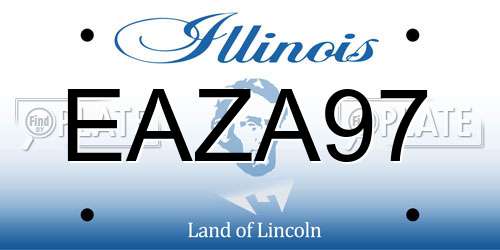 EAZA97 Illinois License Plate