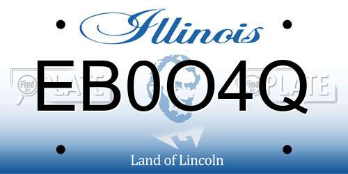 EB0O4Q Illinois License Plate
