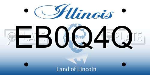 EB0Q4Q Illinois License Plate