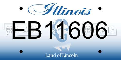 EB11606 Illinois License Plate