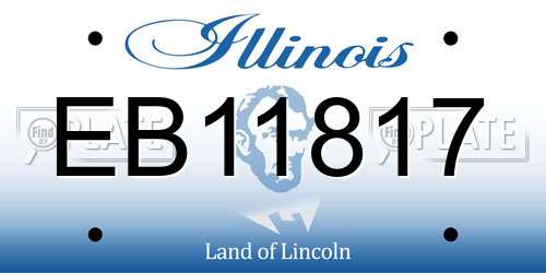 EB11817 Illinois License Plate