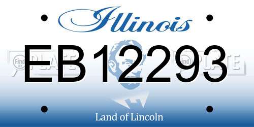 EB12293 Illinois License Plate
