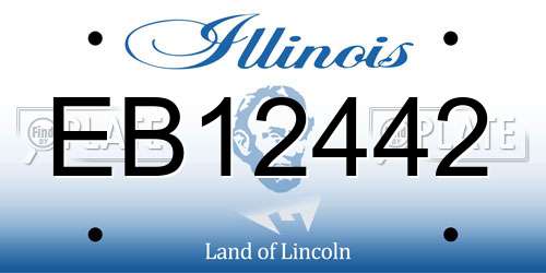 EB12442 Illinois License Plate