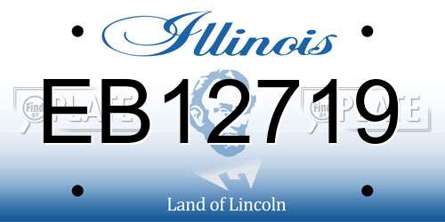 EB12719 Illinois License Plate