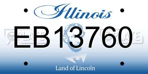 EB13760 Illinois License Plate