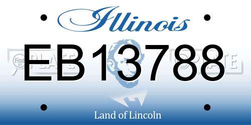 EB13788 Illinois License Plate
