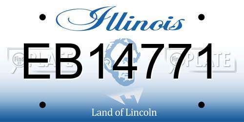 EB14771 Illinois License Plate