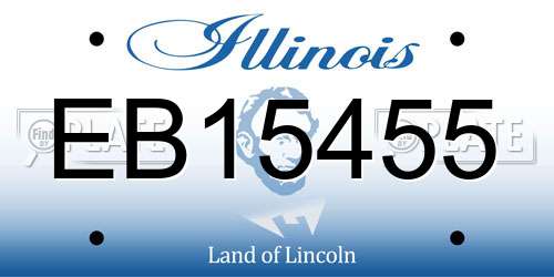 EB15455 Illinois License Plate