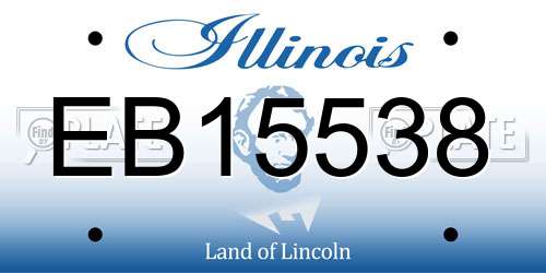 EB15538 Illinois License Plate