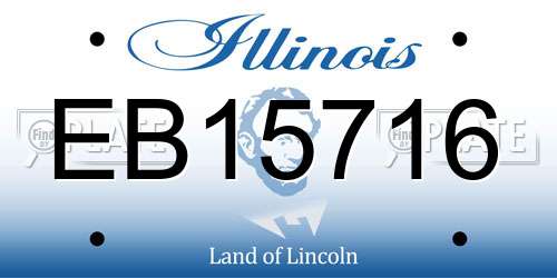 EB15716 Illinois License Plate