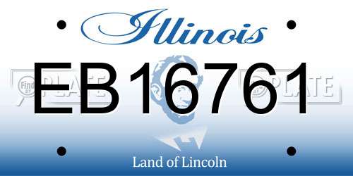 EB16761 Illinois License Plate