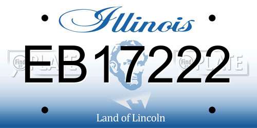 EB17222 Illinois License Plate