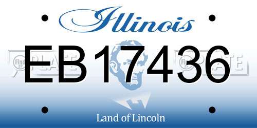 EB17436 Illinois License Plate