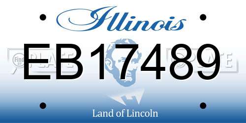 EB17489 Illinois License Plate