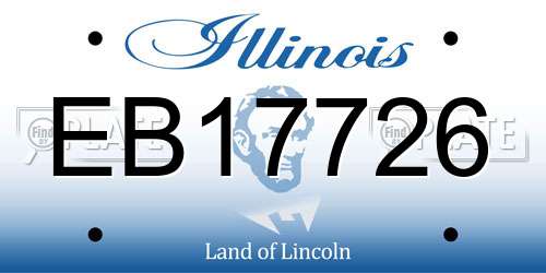 EB17726 Illinois License Plate