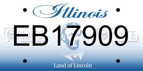 EB17909 Illinois License Plate