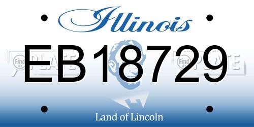 EB18729 Illinois License Plate