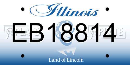 EB18814 Illinois License Plate