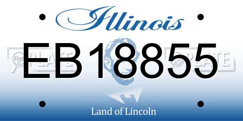 EB18855 Illinois License Plate