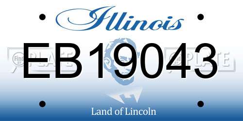 EB19043 Illinois License Plate