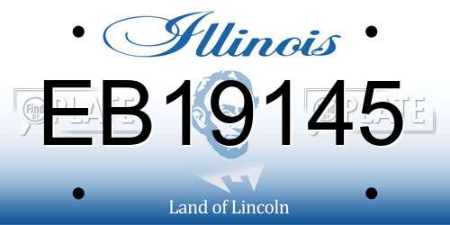 EB19145 Illinois License Plate