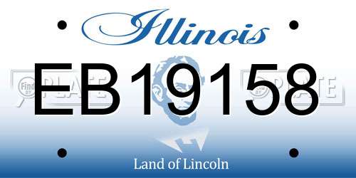 EB19158 Illinois License Plate