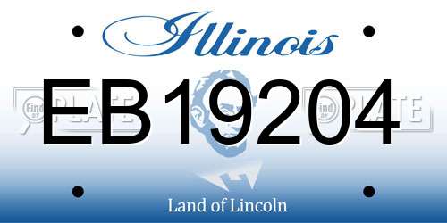 EB19204 Illinois License Plate