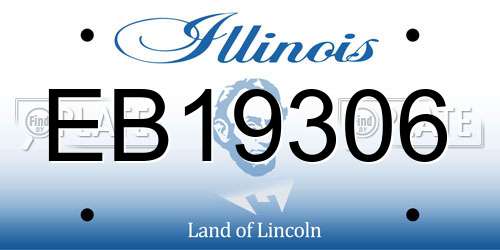 EB19306 Illinois License Plate