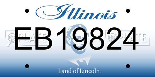 EB19824 Illinois License Plate