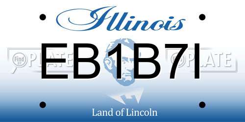 EB1B7I Illinois License Plate