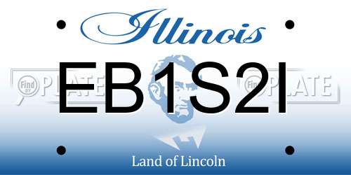 EB1S2I Illinois License Plate