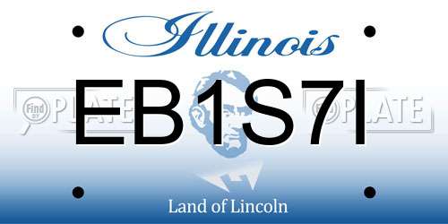 EB1S7I Illinois License Plate
