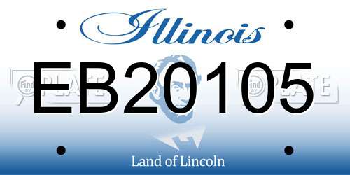 EB20105 Illinois License Plate