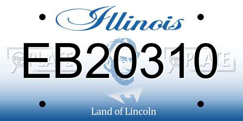 EB20310 Illinois License Plate