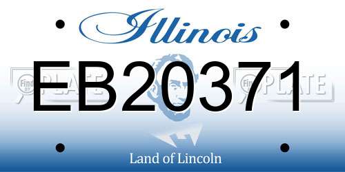 EB20371 Illinois License Plate
