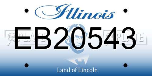 EB20543 Illinois License Plate