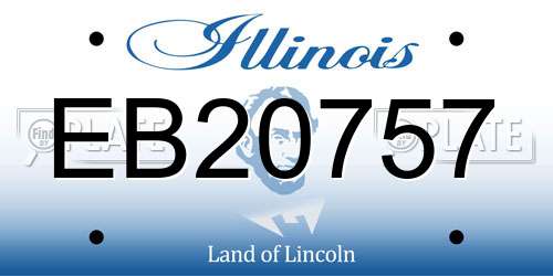 EB20757 Illinois License Plate