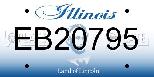 EB20795 Illinois License Plate